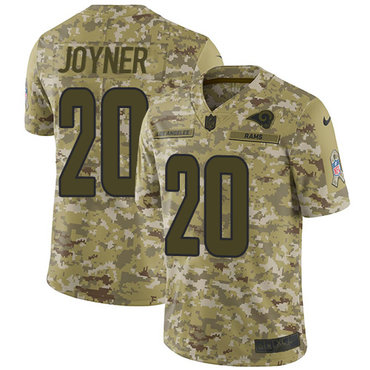 Nike Rams #20 Lamarcus Joyner Camo Men’s Stitched NFL Limited 2018 Salute To Service Jersey