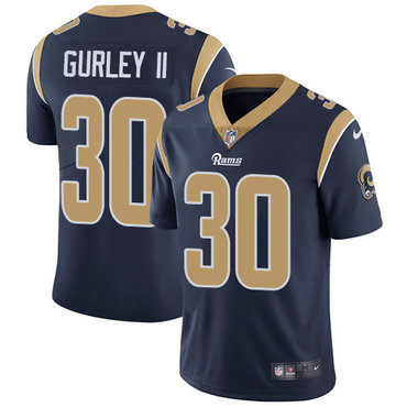 Nike Los Angeles Rams #30 Todd Gurley II Navy Blue Team Color Men’s Stitched NFL Vapor Untouchable Limited Jersey