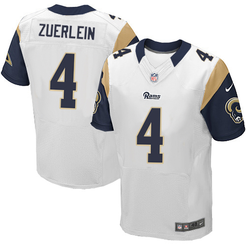 Nike Rams #4 Greg Zuerlein White Men’s Stitched NFL Elite Jersey