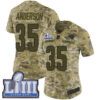 #35 Limited C.J. Anderson Camo Nike NFL Women’s Jersey Los Angeles Rams 2018 Salute to Service Super Bowl LIII Bound