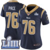 #76 Limited Orlando Pace Navy Blue Nike NFL Home Women’s Jersey Los Angeles Rams Vapor Untouchable Super Bowl LIII Bound