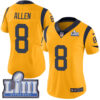 #8 Limited Brandon Allen Gold Nike NFL Women’s Jersey Los Angeles Rams Rush Vapor Untouchable Super Bowl LIII Bound