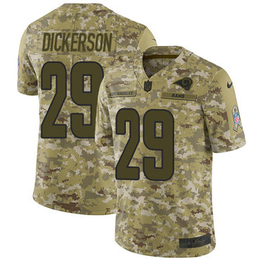 Nike Rams #29 Eric Dickerson Camo Men’s Stitched NFL Limited 2018 Salute To Service Jersey