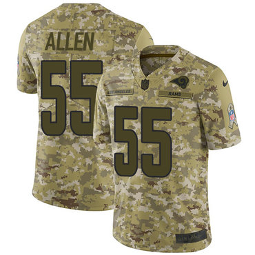 Nike Rams #55 Brian Allen Camo Men’s Stitched NFL Limited 2018 Salute To Service Jersey