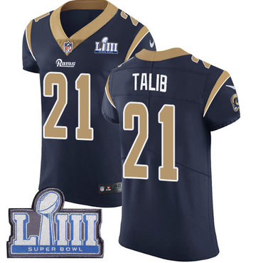 #21 Elite Aqib Talib Navy Blue Nike NFL Home Men’s Jersey Los Angeles Rams Vapor Untouchable Super Bowl LIII Bound