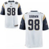 Men’s Los Angeles Rams #98 Connor Barwin White Road Stitched NFL Nike Elite Jersey