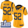 #52 Limited Ramik Wilson Gold Nike NFL Women’s Jersey Los Angeles Rams Rush Vapor Untouchable Super Bowl LIII Bound