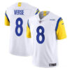 Men’s Los Angeles Rams #8 Jared Verse White 2024 Draft Vapor Untouchable Football Stitched Jersey