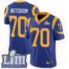 #70 Limited Joseph Noteboom Royal Blue Nike NFL Alternate Men’s Jersey Los Angeles Rams Vapor Untouchable Super Bowl LIII Bound