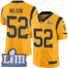 #52 Limited Ramik Wilson Gold Nike NFL Men’s Jersey Los Angeles Rams Rush Vapor Untouchable Super Bowl LIII Bound
