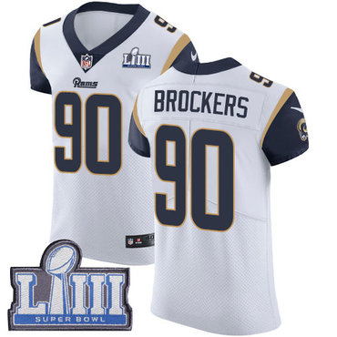 #90 Elite Michael Brockers White Nike NFL Road Men’s Jersey Los Angeles Rams Vapor Untouchable Super Bowl LIII Bound