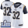 #32 Limited Troy Hill White Nike NFL Road Women’s Jersey Los Angeles Rams Vapor Untouchable Super Bowl LIII Bound