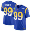 Men’s Los Angeles Rams #99 Aaron Donald Blue 2023 F.U.S.E. With 4-Star C Patch Vapor Vapor Limited Football Stitched Jersey