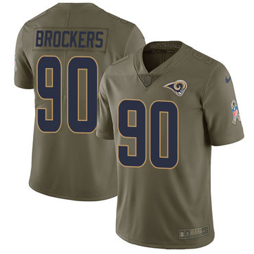 Nike Los Angeles Rams #90 Michael Brockers Olive Men’s Stitched NFL Limited 2017 Salute to Service Jersey
