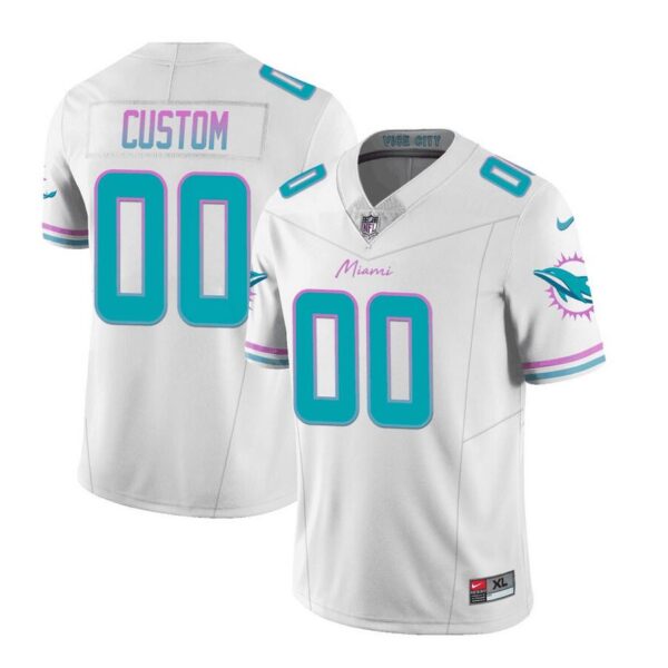 Miami Dolphins Active Player Custom White 2023 FUSE Vapor Limited Stitched Jersey