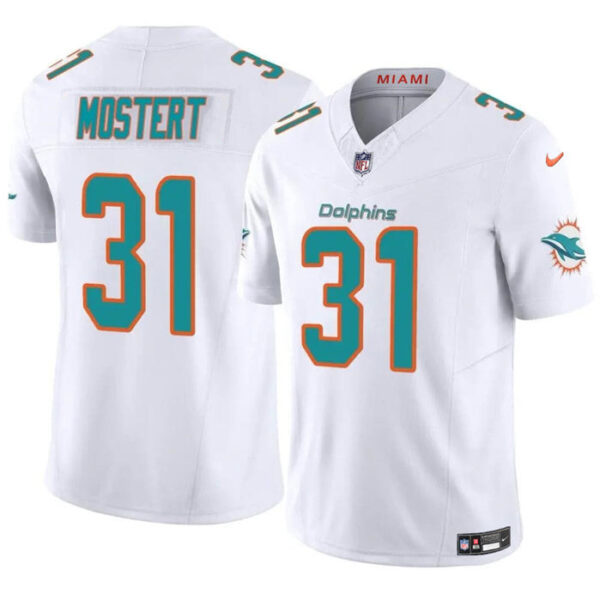 Miami Dolphins #31 Raheem Mostert White 2023 FUSE Alternate Vapor Limited Jersey