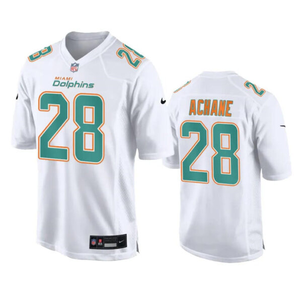 Miami Dolphins #28 De’von Achane White Fashion Vapor Untouchable Stitched Jersey