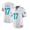 Miami Dolphins #17 Jaylen Waddle White 2023 FUSE Vapor Limited Stitched Football Jersey