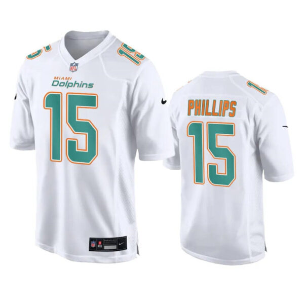 Miami Dolphins #15 Jaelan Phillips White Fashion Vapor Untouchable Stitched Football Jersey