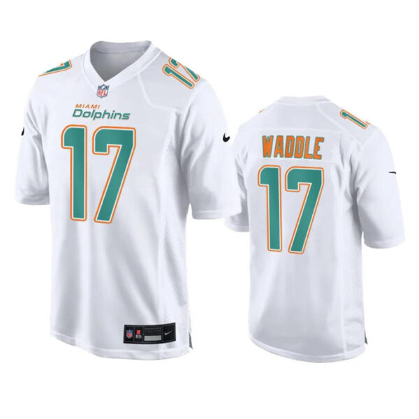 Miami Dolphins #17 Jaylen Waddle White Fashion Vapor Untouchable Stitched Football Jersey