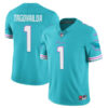 Miami Dolphins #1 Tua Tagovailoa Aqua 2023 FUSE Alternate Vapor Limited Stitched Jersey