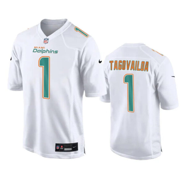 Miami Dolphins #1 Tua Tagovailoa White Fashion Vapor Untouchable Stitched Football Jersey