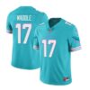 Miami Dolphins #17 Jaylen Waddle Aqua 2023 FUSE Vapor Limited Stitched Football Jersey