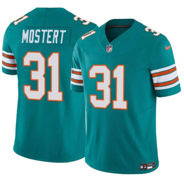 Miami Dolphins #31 Raheem Mostert Aqua 2023 FUSE Alternate Vapor Limited Jersey