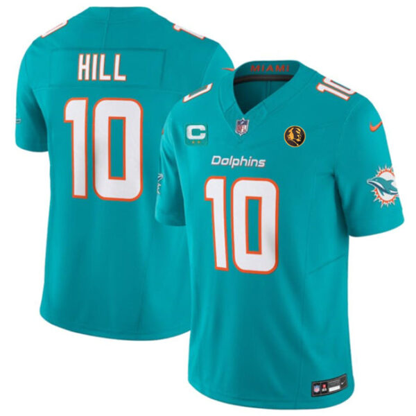 Miami Dolphins #10 Tyreek Hill Aqua 2023 FUSE With 2-Star C Patch And John Madden Jersey