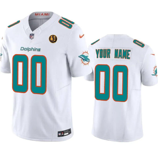 Miami Dolphins Active Player Custom White 2023 FUSE With John Madden Jersey Jersey