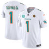 Miami Dolphins #1 Tua Tagovailoa White 2023 FUSE With 2-Star C Patch And John Jersey