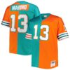 Dan Marino Miami Dolphins Mitchell Ness Big Tall Split Legacy Retired Player Replica Jersey Aqua Orange