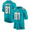 Durham Smythe Miami Dolphins Nike Game Jersey Aqua