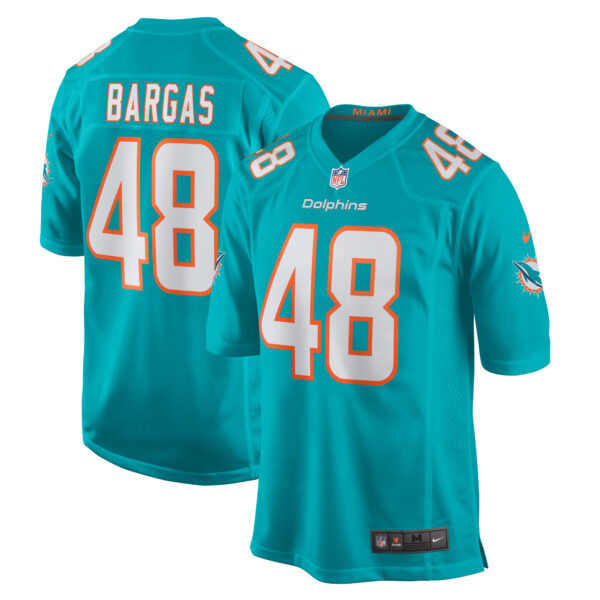 Jake Bargas Miami Dolphins Nike Home Game Player Jersey Aqua
