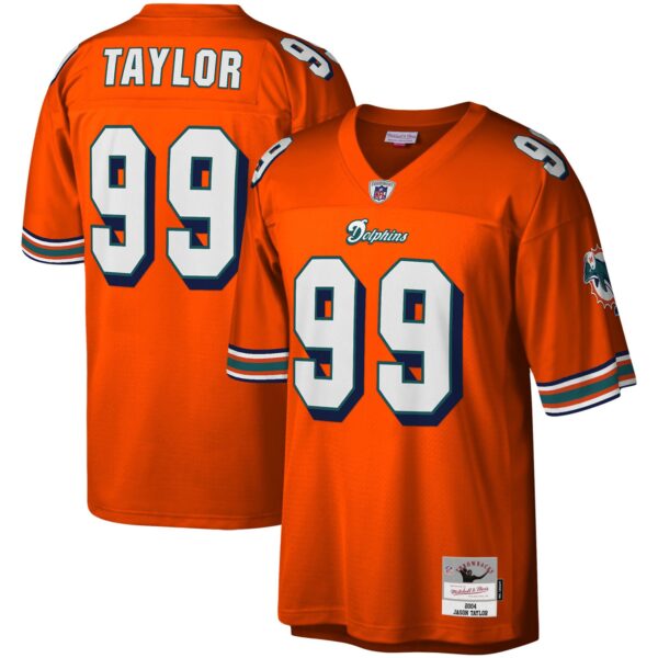 Jason Taylor Miami Dolphins Mitchell Ness Big Tall 2004 Retired Player Replica Jersey Orange