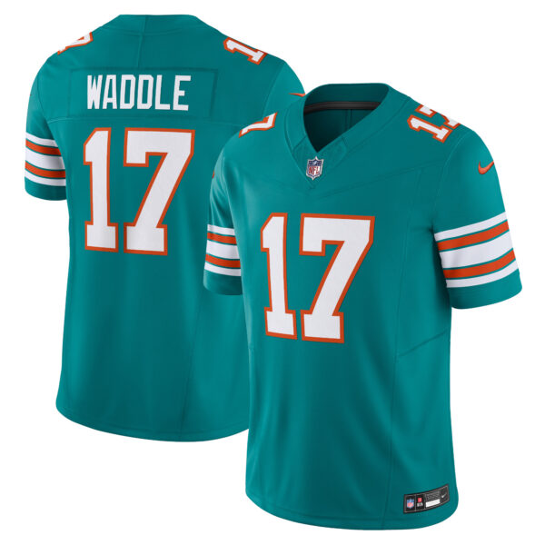 Jaylen Waddle Miami Dolphins Nike Vapor FUSE Limited Jersey Aqua