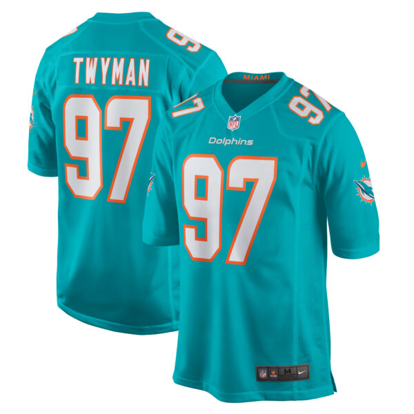Jaylen Twyman Miami Dolphins Nike Home Game Player Jersey Aqua