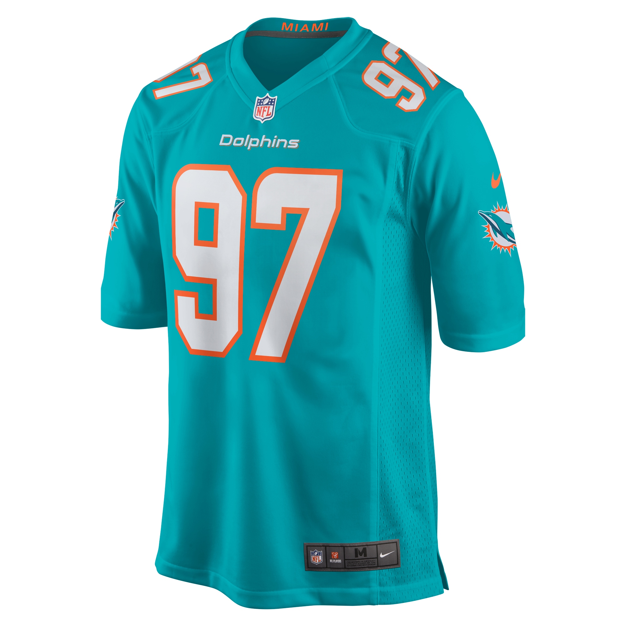 Jaylen Twyman Miami Dolphins Nike Home Game Player Jersey Aqua - Image 2
