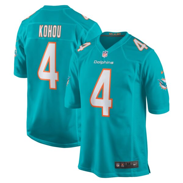 Kader Kohou Miami Dolphins Nike Game Player Jersey Aqua
