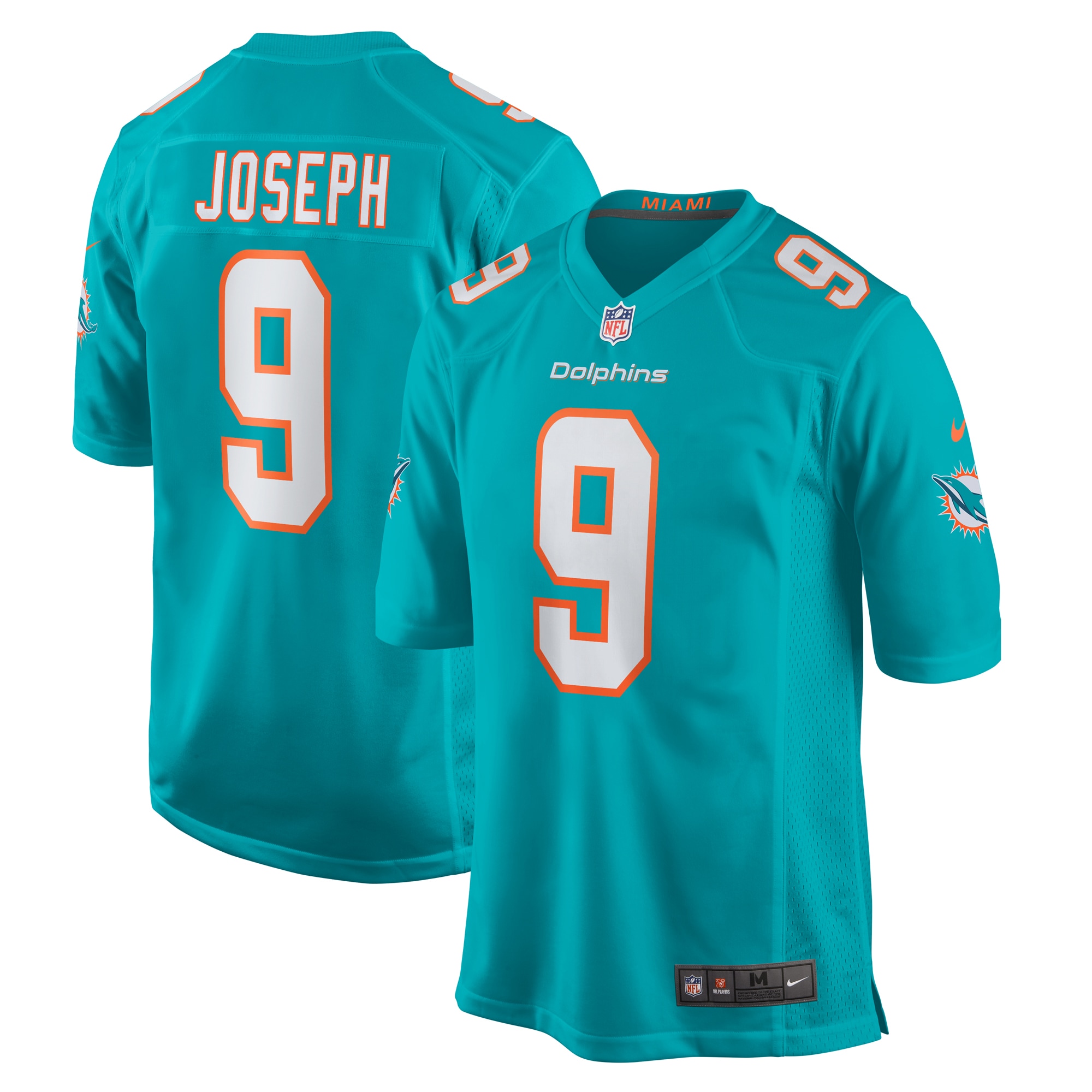 Kelvin Joseph Miami Dolphins Nike Team Game Jersey Aqua