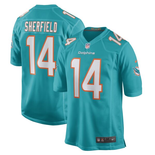 Trent Sherfield Miami Dolphins Nike Game Player Jersey Aqua