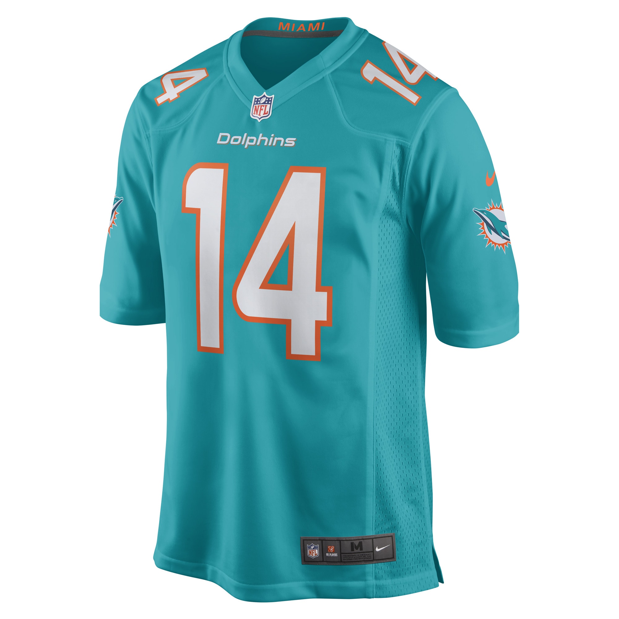 Trent Sherfield Miami Dolphins Nike Game Player Jersey Aqua - Image 2