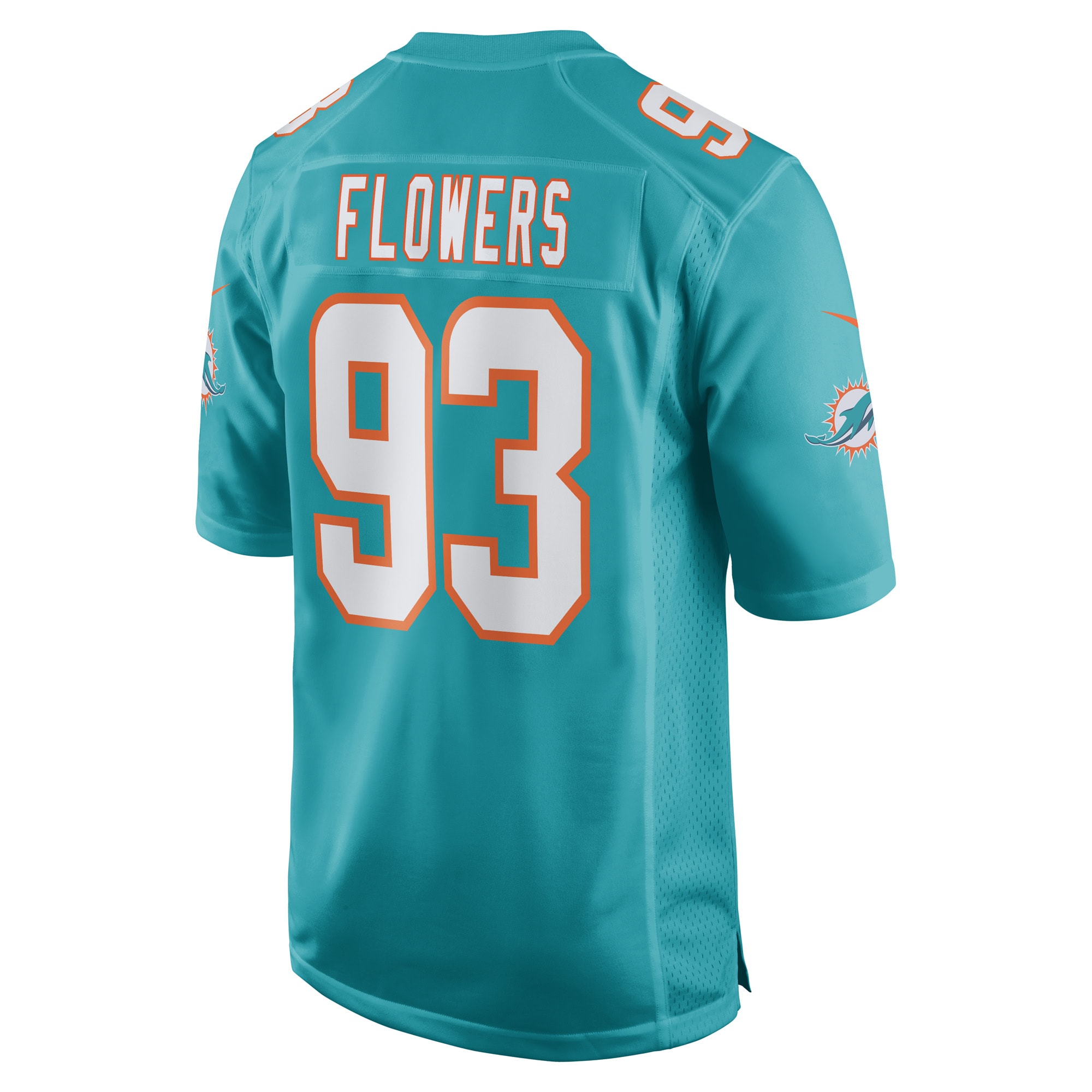 Trey Flowers Miami Dolphins Nike Game Player Jersey Aqua - Image 3
