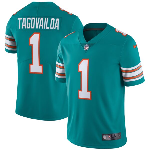 Tua Tagovailoa Miami Dolphins Nike Alternate Vapor Limited Jersey Aqua