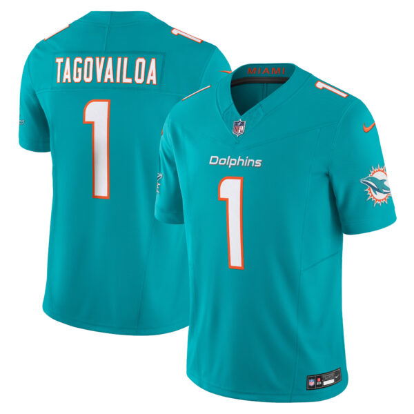 Tua Tagovailoa Miami Dolphins Nike Vapor FUSE Limited Jersey Aqua