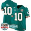 Men’s Dolphins Throwback Shula 347 Patch Vapor Jersey – All Stitched – Aqua – Tyreek Hill
