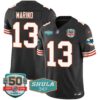 Men’s Dolphins Throwback Shula 347 Patch Vapor Jersey – All Stitched – Black – Dan Marino