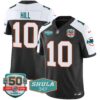 Men’s Dolphins Throwback Shula 347 Patch Vapor Jersey – All Stitched – Black Alternate – Tyreek Hill