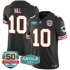 Men’s Dolphins Throwback Shula 347 Patch Vapor Jersey – All Stitched – Black – Tyreek Hill