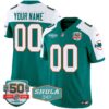 Dolphins Throwback Shula 347 Patch Vapor Custom Jersey – All Stitched – Youth – Aqua Alternate